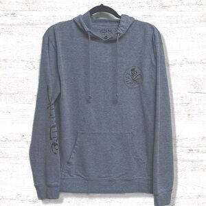Salt Life Skull & Crossbones Men’s Gray Hoodie Size Large